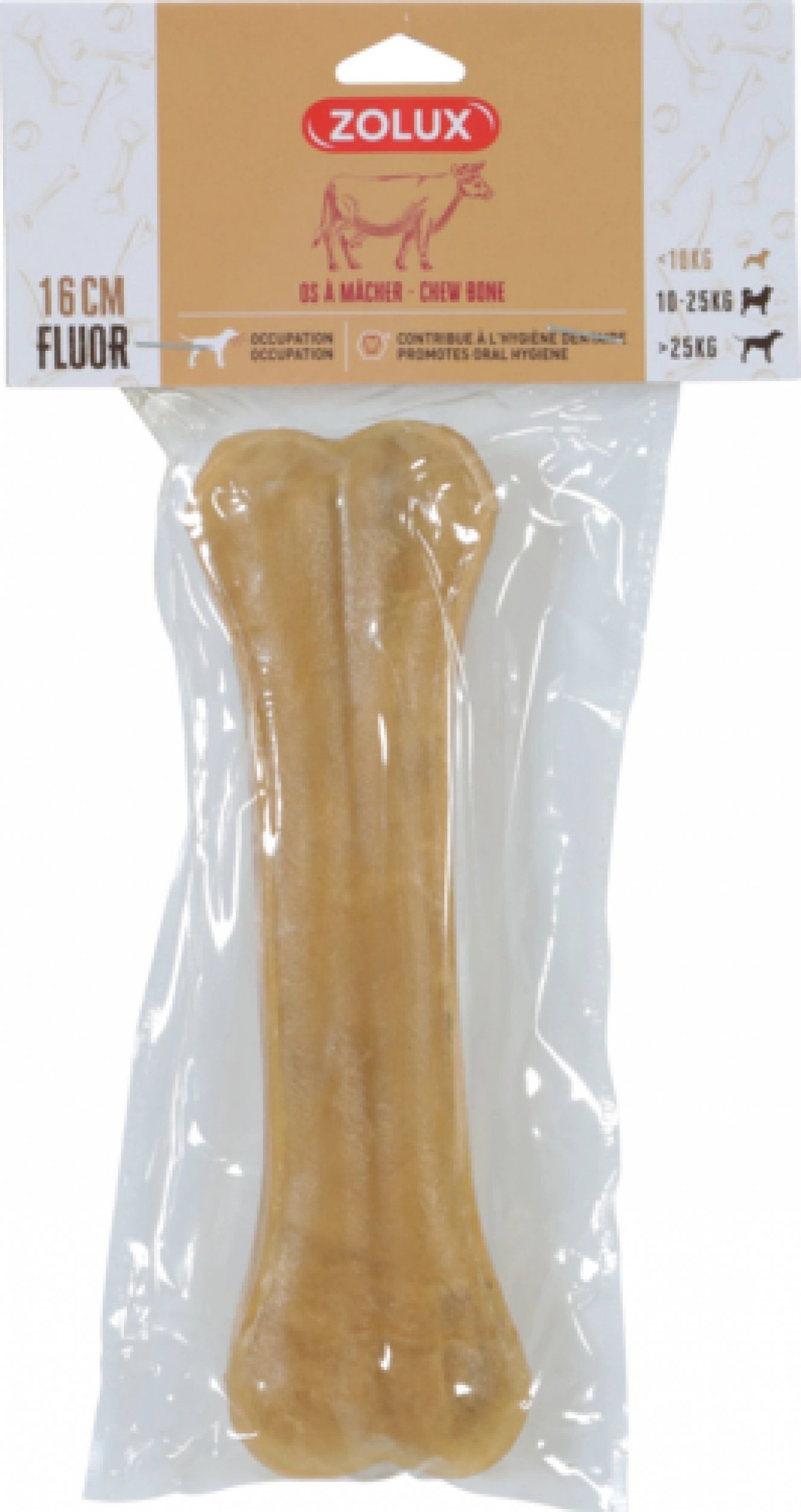 Zolux ZOLUX Lisovaná kosť s fluoridom 16 cm