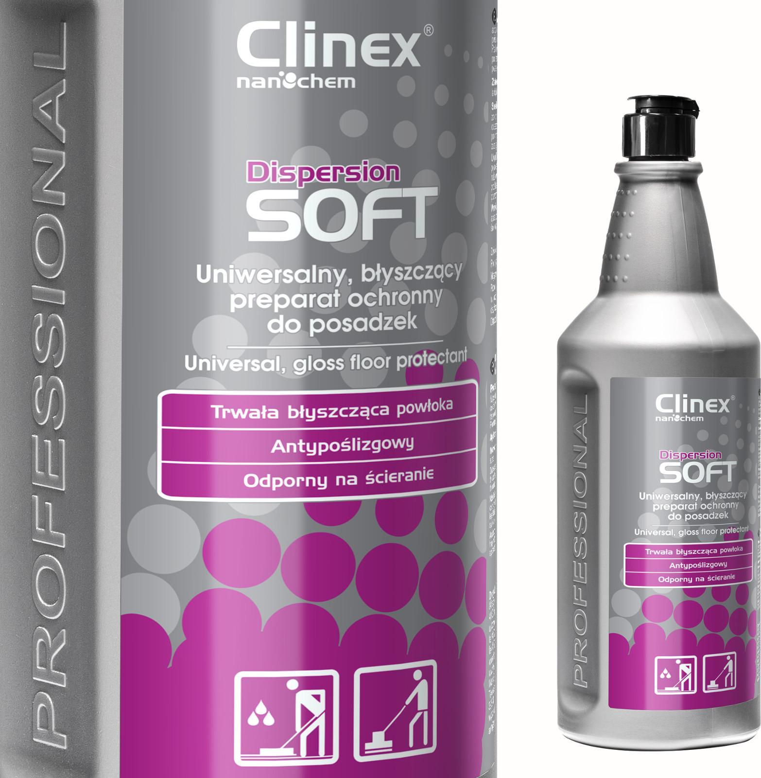 Clinex Lešticí prostředek na podlahy pro vinyl, terazzo, beton, PVC dlaždice CLINEX Dispersion SOFT 1L Lešticí prostředek na podlahy pro vinyl, terazzo, beton, PVC dlaždice CLINEX Dispersion SOFT 1L