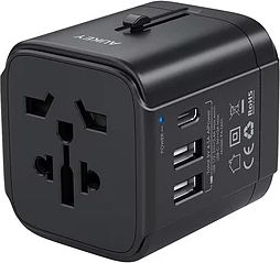Aukey PA-TA01 nabíjačka 2x USB-A 1x USB-C 7,8 A (PA-TA01 Black)