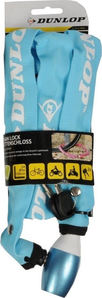 Dunlop Zámok na bicykel, reťaz so zámkom, dĺžka 120cm Dunlop