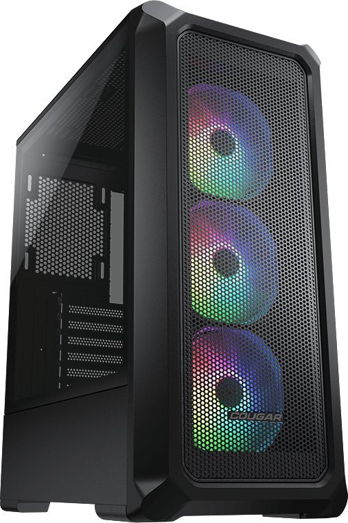 COUGAR Archon 2 Mesh RGB (Black) | PC Case | Mid Tower / Mesh Front Panel / 3 x ARGB Fans / 3mm TG Left Panel