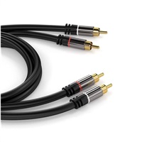 PremiumCord HQ stínený kabel 2x CINCH-2x CINCH M/M 5m