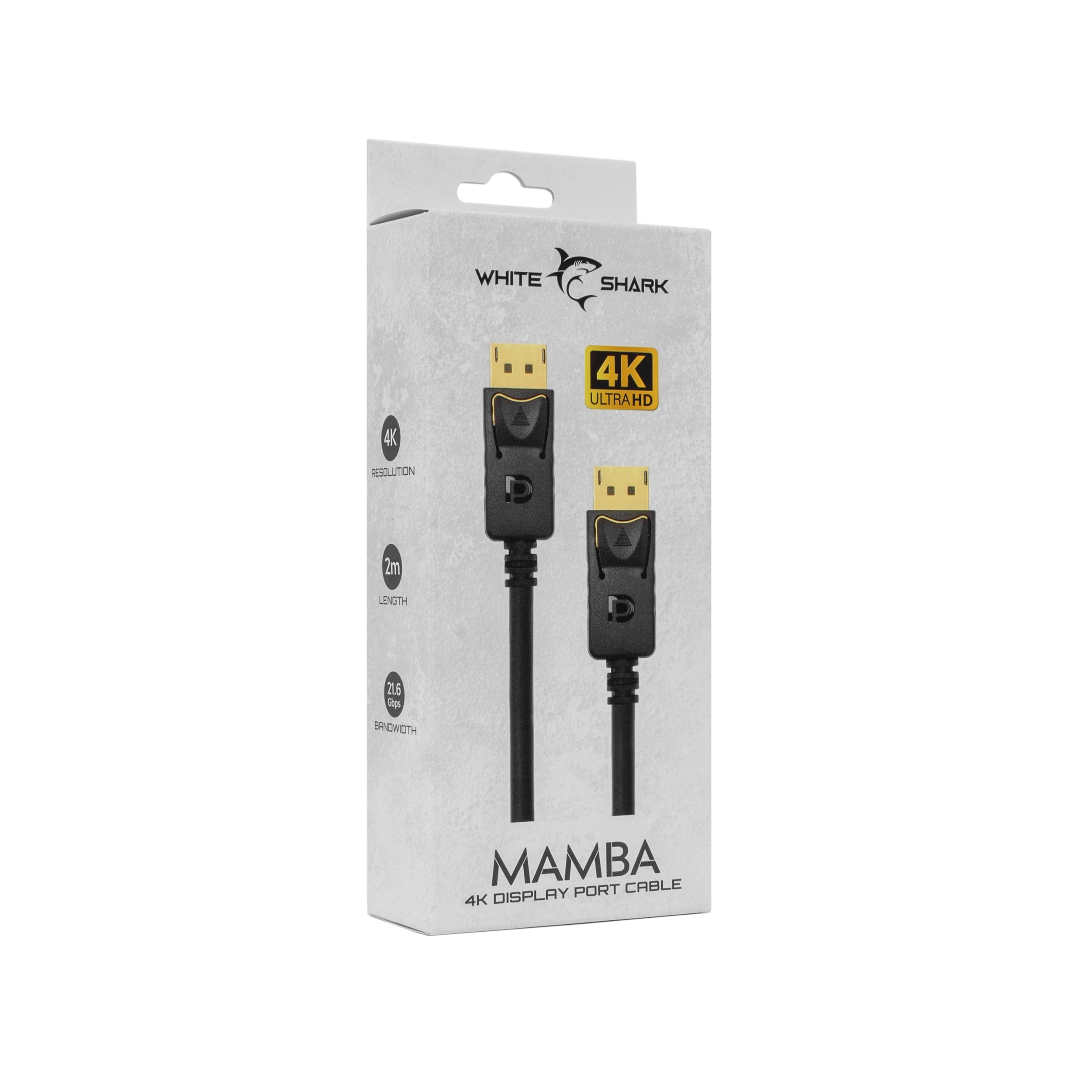 White Shark MAMBA cable DP-DP M/M 2m 4K@60Hz