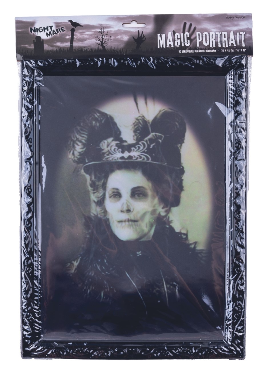 Halloween fotorámeček hologram dáma v černém