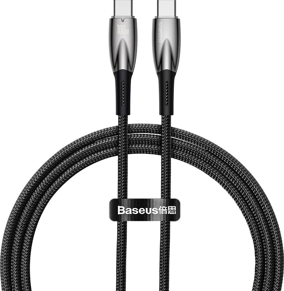 Kábel USB-C pre rad Baseus Glimmer, 100 W, 1 m (čierny)