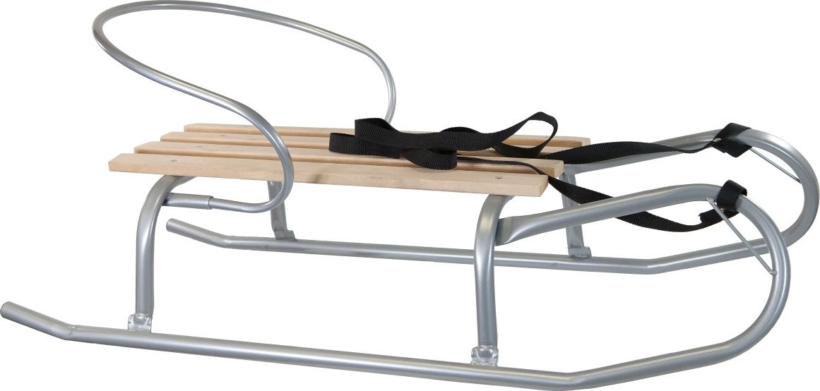 Victoria Sport Kovové saně se stříbrnou opěrkou