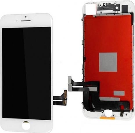 Renov8 Displej LCD a dotyková obrazovka pro iPhone 7 Plus (LG) + skleněný a plochý kabel (OEM) – bílý
