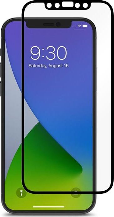 Moshi Moshi iVisor AG - Matná ochranná fólie na displej pro iPhone 12 / iPhone 12 Pro (s černým rámečkem)