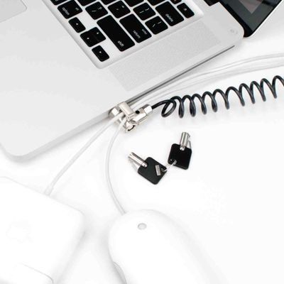 Compulocks T-bar Security Keyed Coiled Cable Lock - Bezpečnostní kabelový zámek - 1.52 m - pro Compulocks Universal Tablet Holder