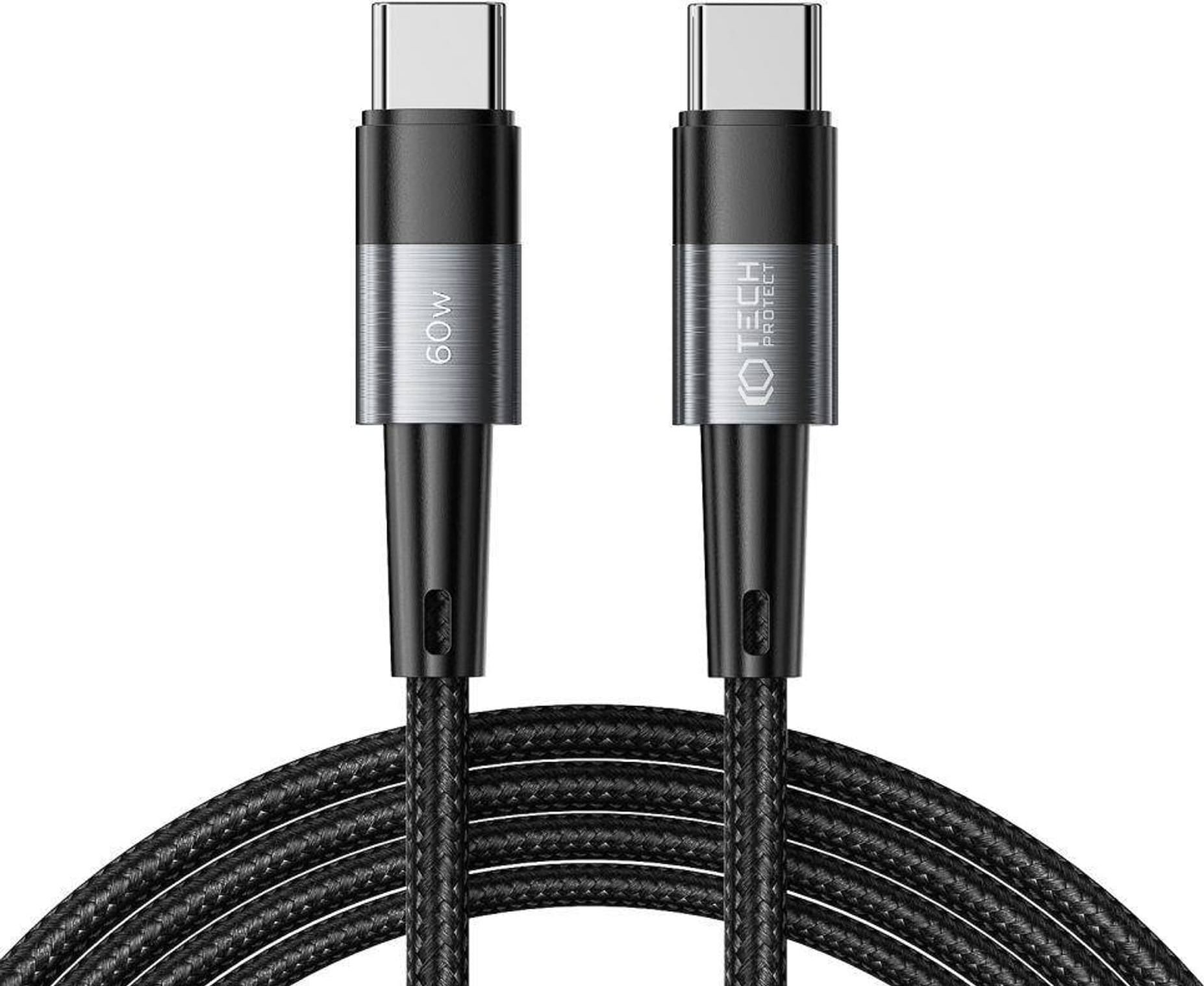 Tech-Protect USB kábel USB-C - USB-C 2 m šedý (9490713933985)