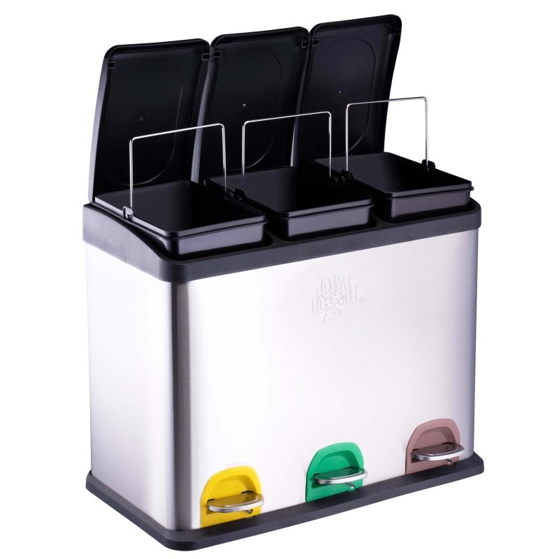 DIRT DEVIL Odpadkový koš na tříděný odpad 3 x 15 lED-249508