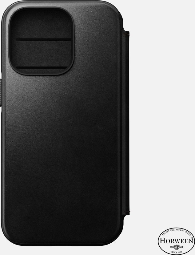 Nomad Moderní kožené pouzdro Horween Black pro iPhone 14 Pro