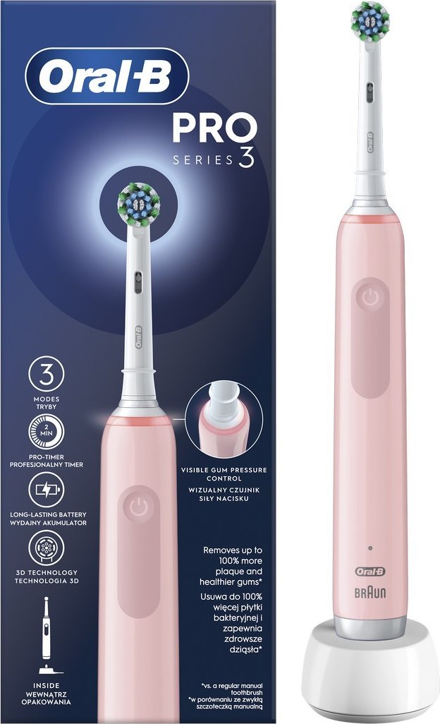 Braun Szczoteczka elek. Oral-B PRO3 Pink X-Clean