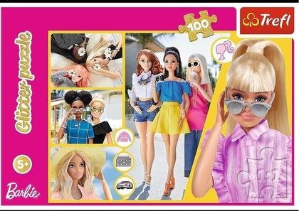Trefl Puzzle 100 dílků Třpytivé třpytky Barbie
