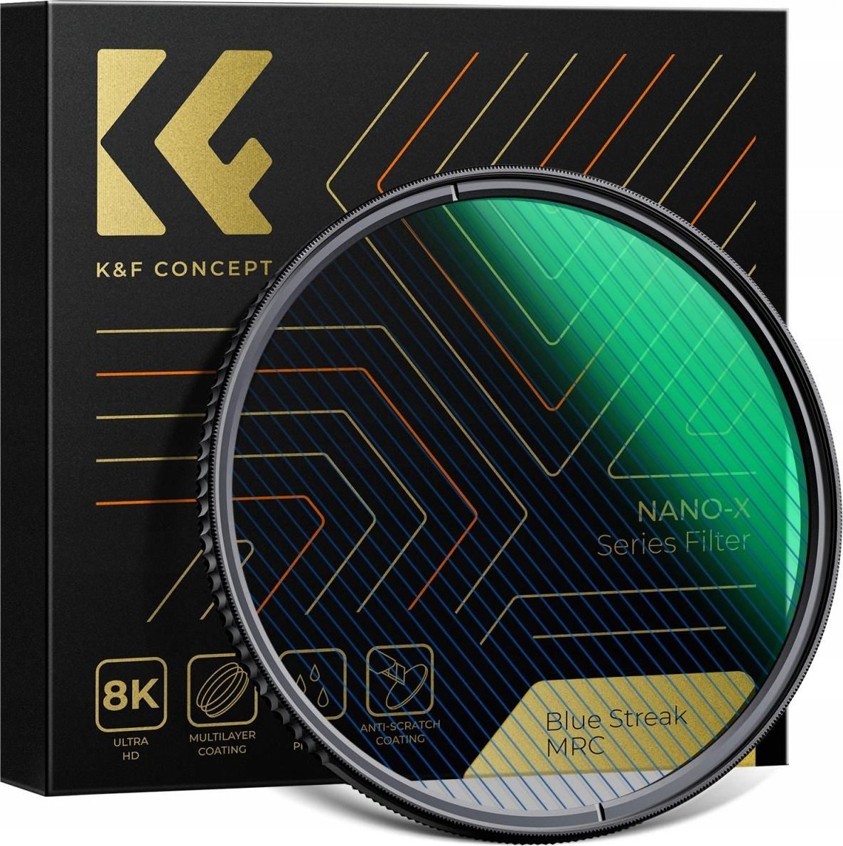 Kf Filter Blue Streak Anamorphic Filter K&f Nano-x Mrc 82mm / Kf01.2102