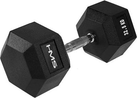 HMS činka Hex Pro pogumovaná 1 x 32,5 kg