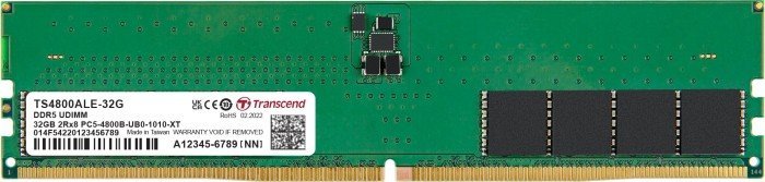 TRANSCEND DIMM DDR5 32GB 4800MHz  JM 2Rx8 2Gx8 CL40 1.1V