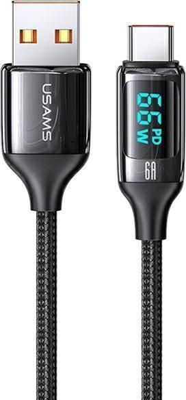 Usams USB-A - USB-C USB kábel 1,2 m čierny (6958444975412)