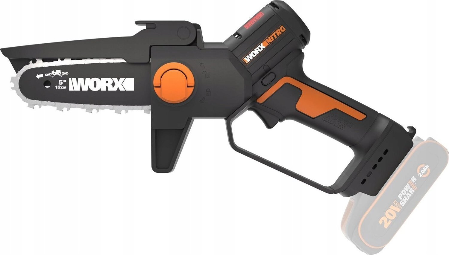 Šavlová pila Worx WG325E.9 akumulátorová mini pilka na větve