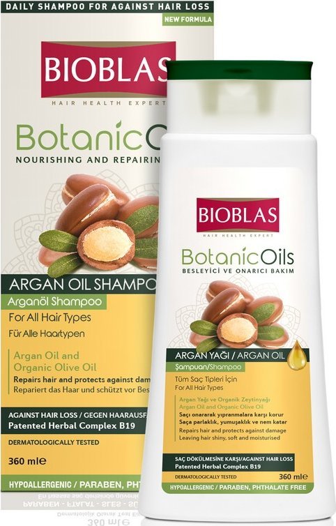 BIOBLAS arganový vlasový šampón proti vypadávaniu vlasov 360ml