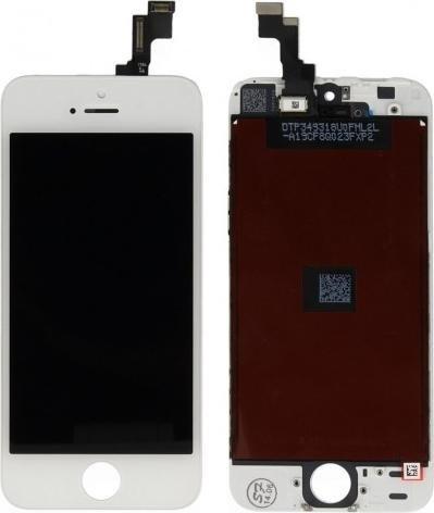 Renov8 Display LCD + dotyková obrazovka pro iPhone 5s – bílá (zcela nový LG displej)