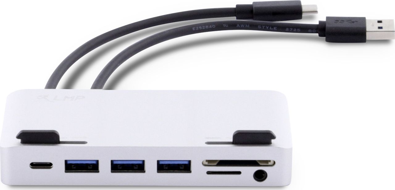 LMP USB HUB 1x SD 1x USB-C 1x microSD + 3x USB-A 3.0 (LMP-USBC-ATT-HUB-SL)
