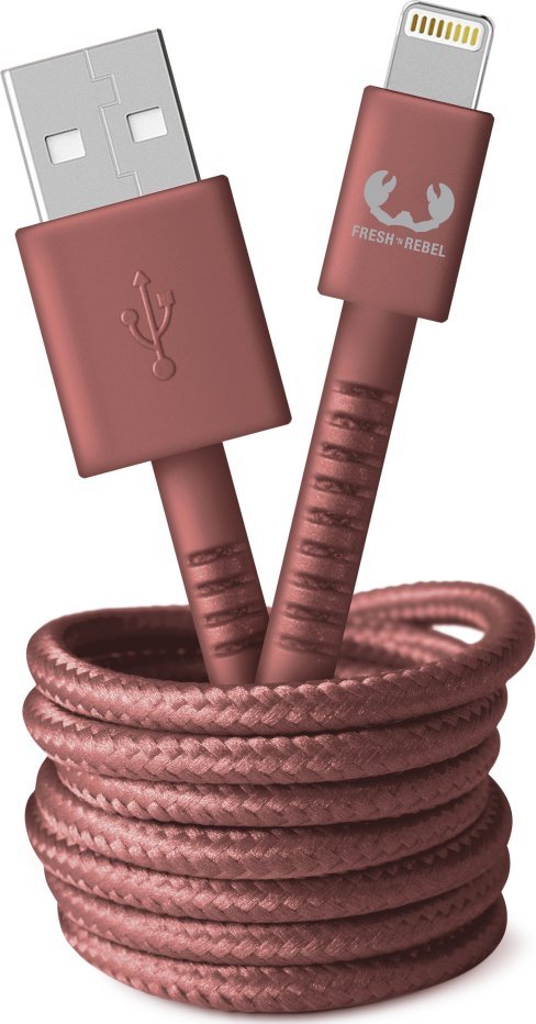 Fresh n Rebel USB-A – Lightning kábel 2 m červený (002150140000)