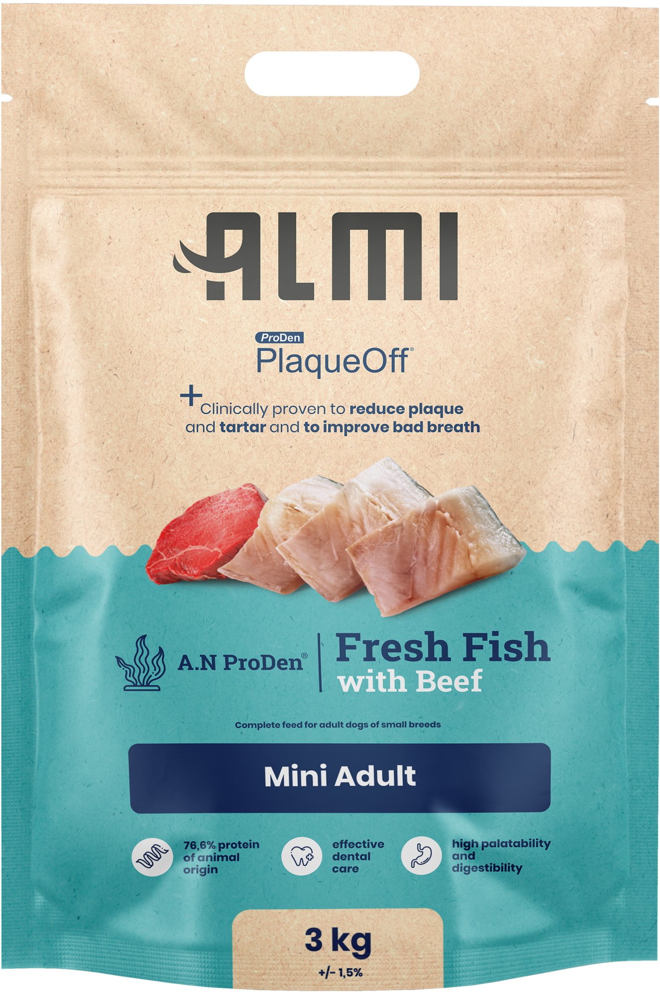 ALMI Mini Adult Granule pro psy s mořskou řasou 3kg