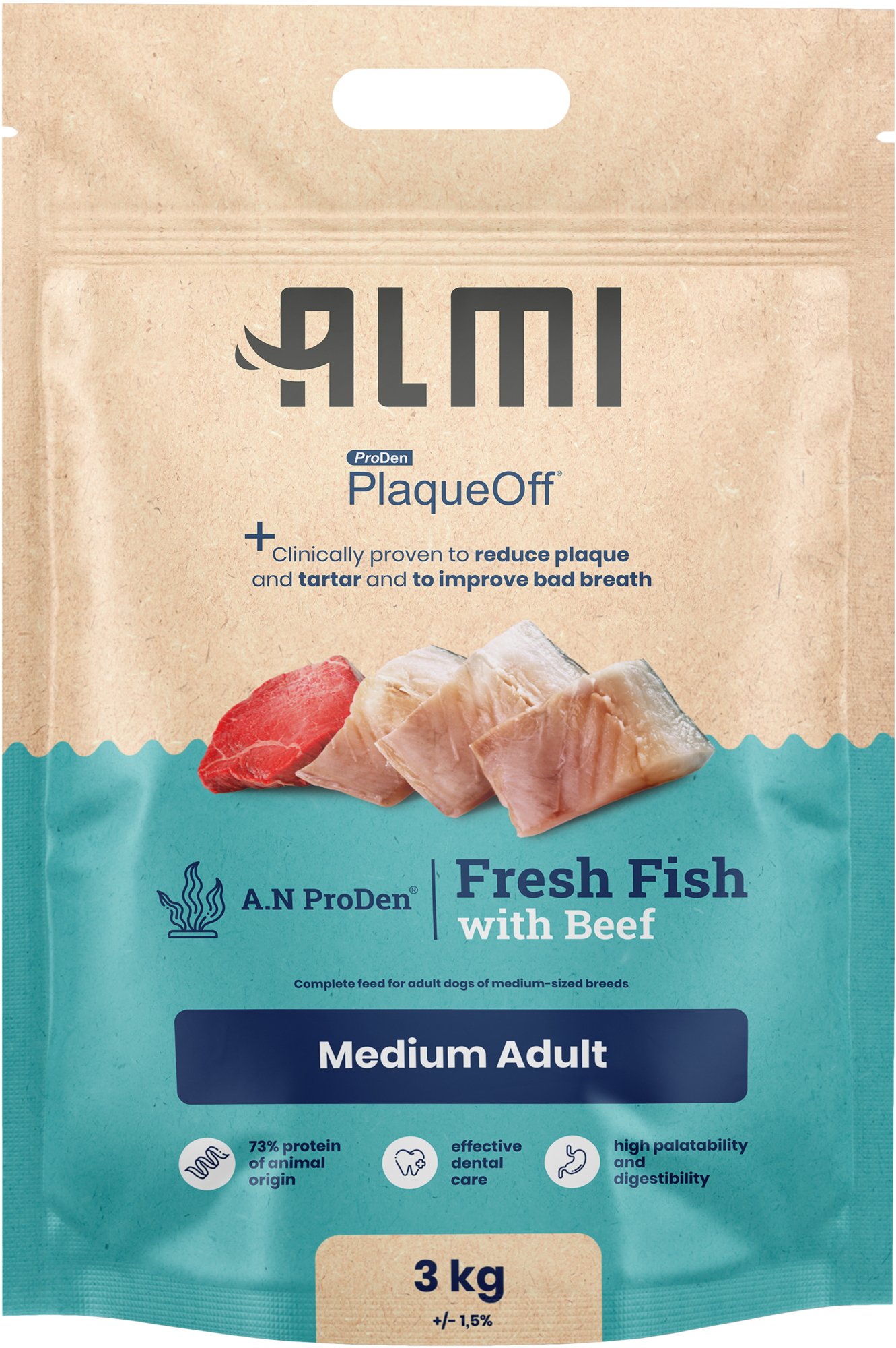 ALMI Medium Adult Granule pro psy s mořskou řasou 3kg