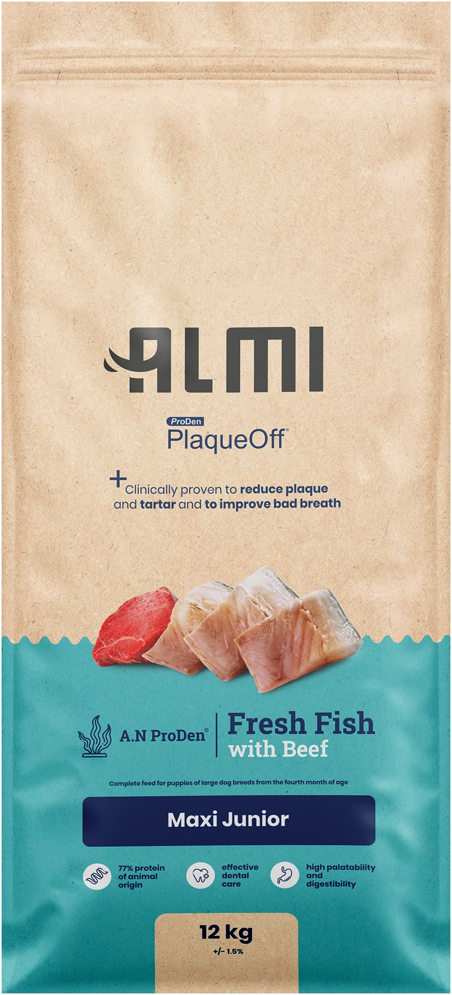 ALMI Maxi Junior Granule pro psy s mořskou řasou 12kg