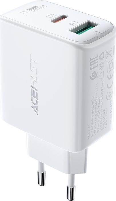 Acefast Nabíječka A5 1x USB-A 1x USB-C 2,4 A (6974316280125)