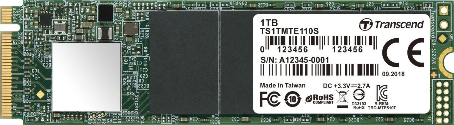 Transcend SSD MTE110S        2TB NVMe PCIe Gen3 x4
