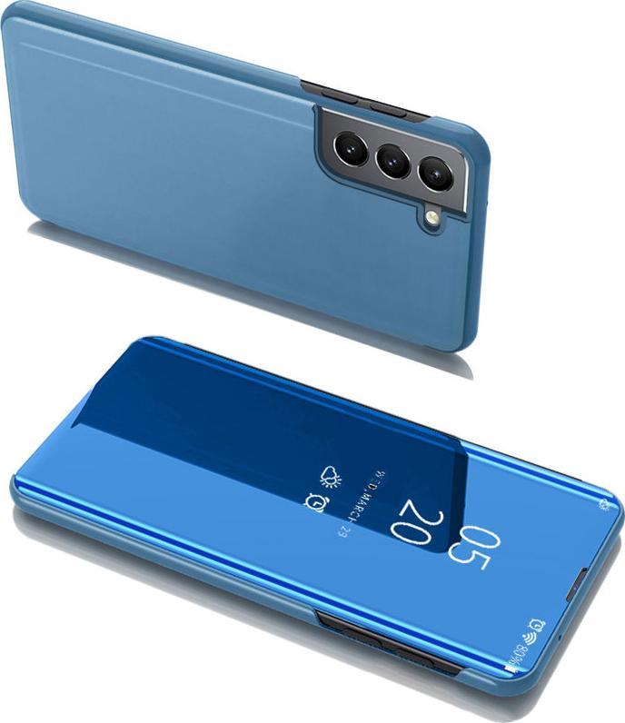 Flipový kryt Hurtel Clear View Case pre Samsung Galaxy S22+ (S22 Plus) modrý