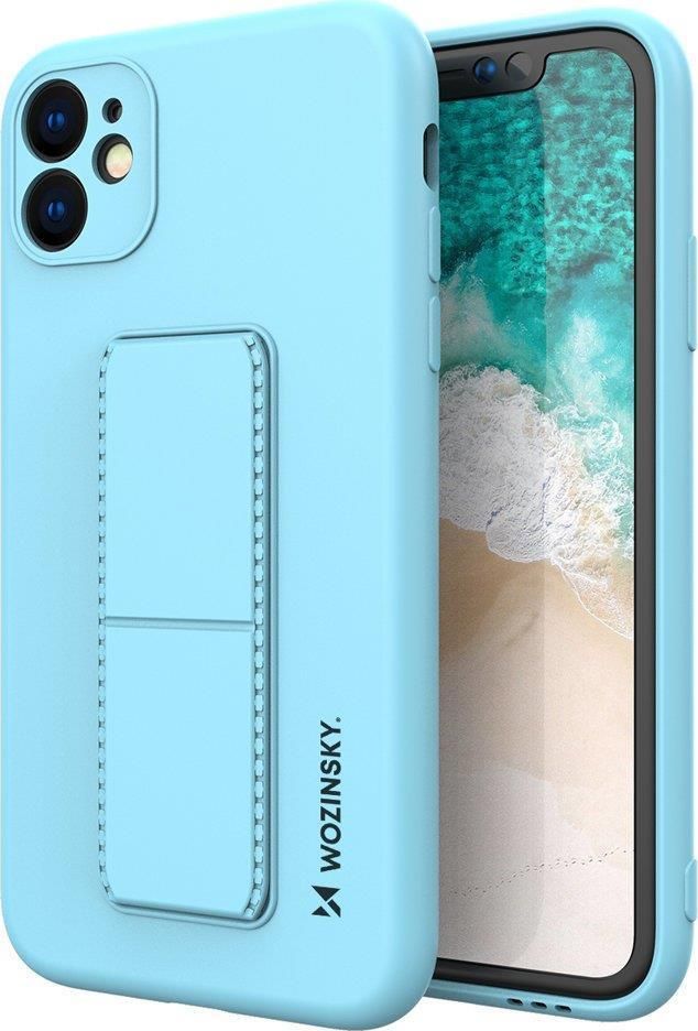 Wozinsky Silikonové pouzdro Wozinsky Kickstand Case s flexibilním stojánkem pro Samsung Galaxy A72 4G světle modré