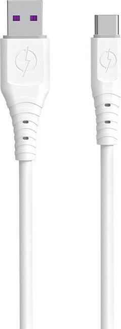 Dudao USB-A - USB-C USB kábel 1 m Biely (6973687243388)