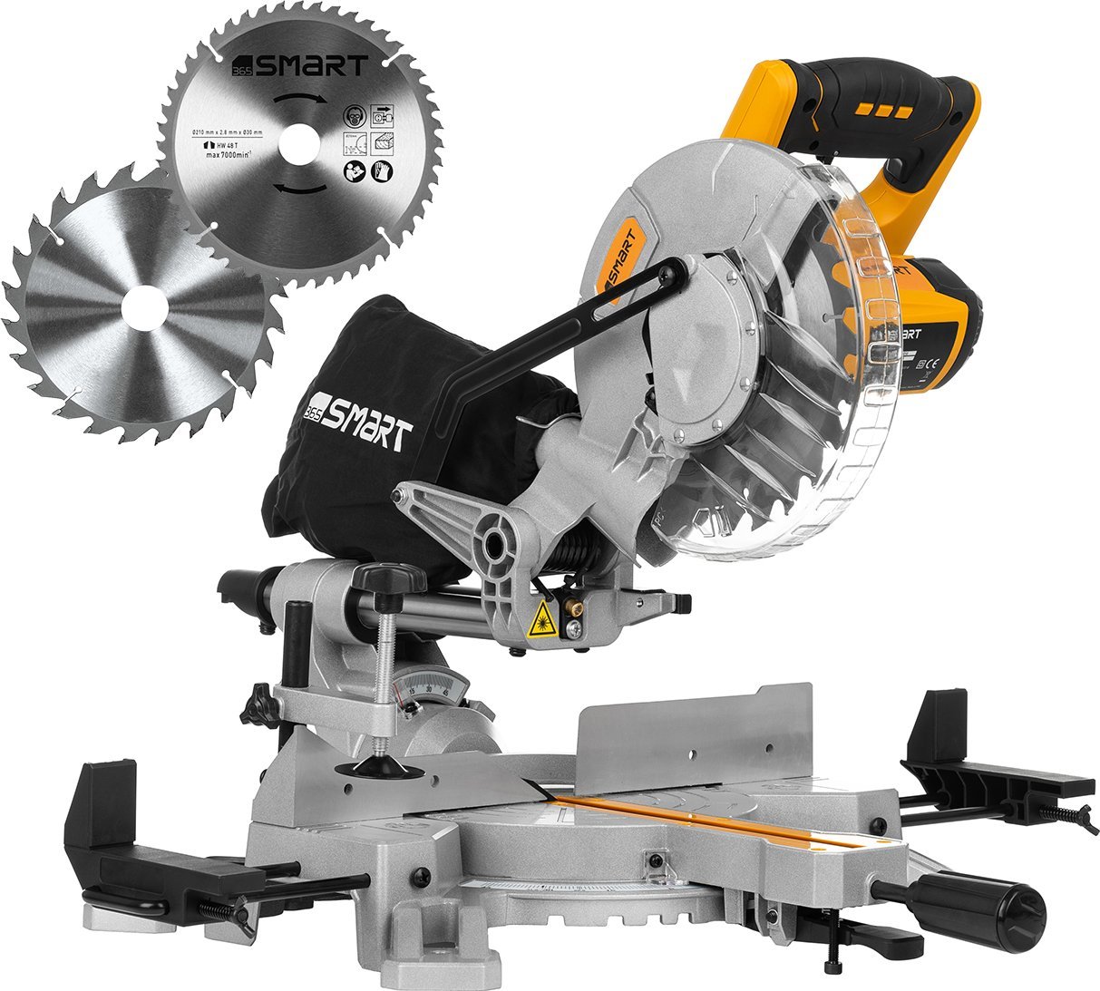 Chytrá pokosová pila 1500w, 210mm s posuvem a laserem SM-04-05210