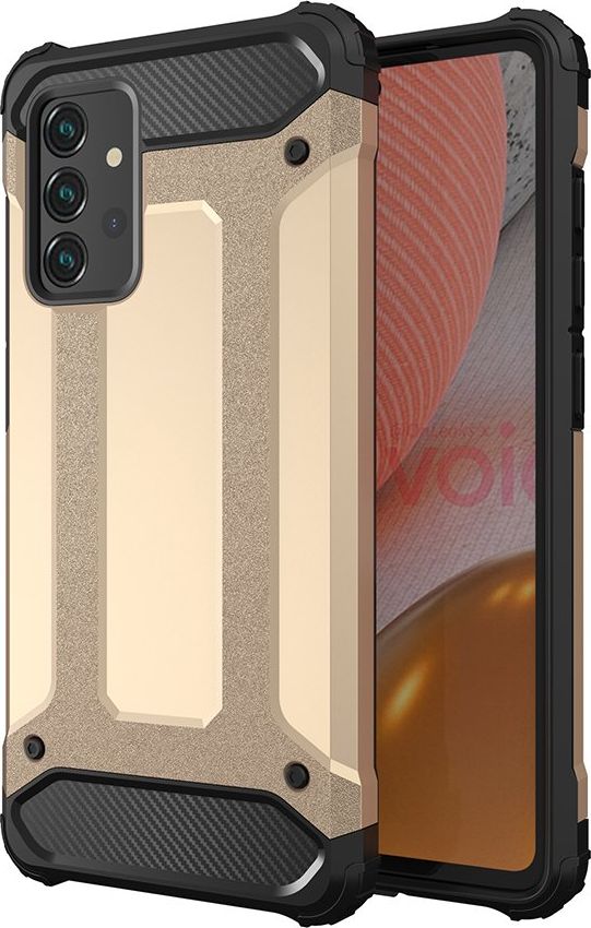 Kryt hybridného obrneného puzdra Hurtel Hybrid Armor pre Samsung Galaxy A72 4G gold