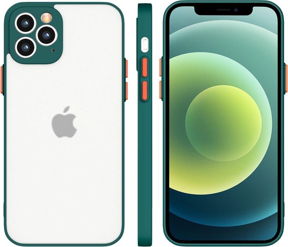 Hurtel Milky Case silikónové flexibilné priesvitné púzdro pre Samsung Galaxy A42 5G tmavo zelené