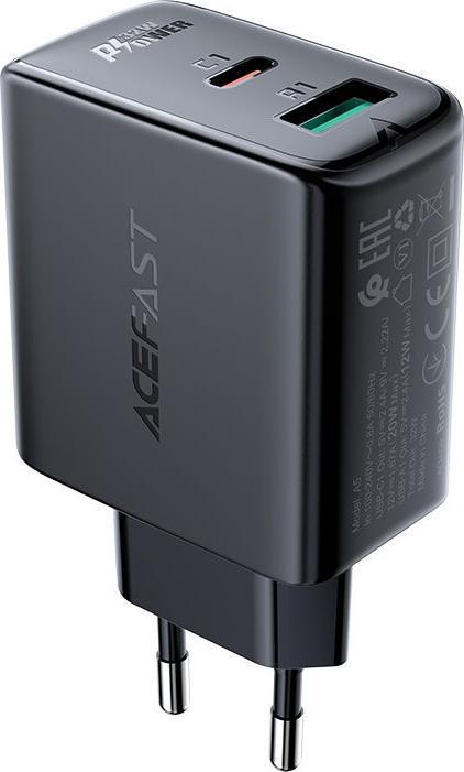 Nabíjačka Acefast A5 1x USB-A 1x USB-C 2,4 A (6974316280118)