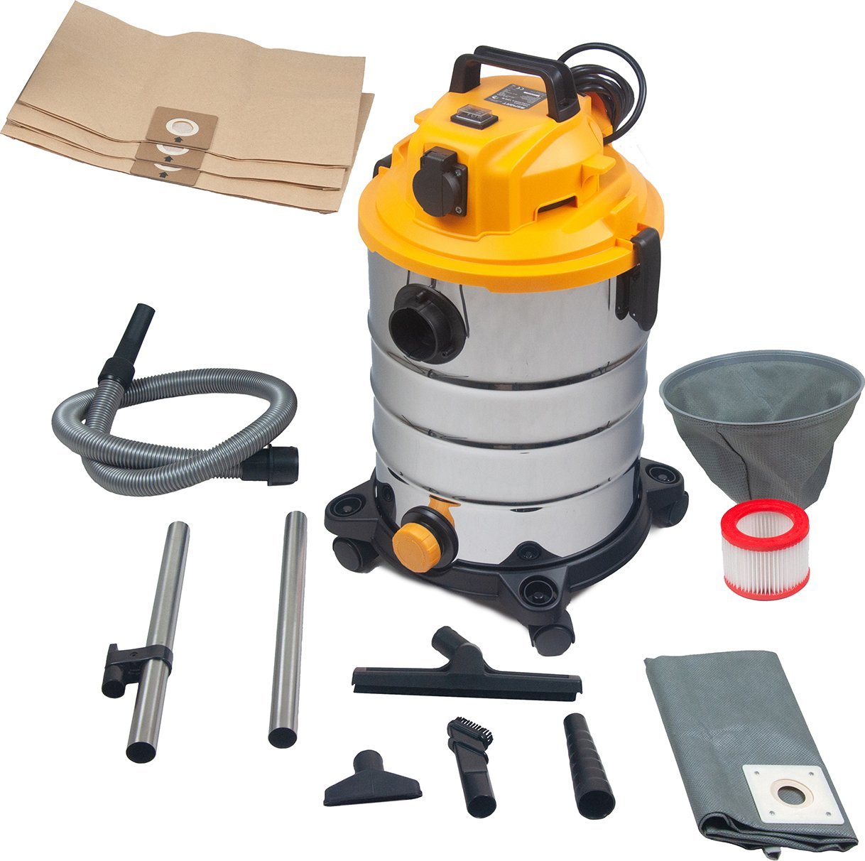 Průmyslový vysavač Chytrý mokro/suchý vysavač, 1200 W, 30 l (SM-04-03030)