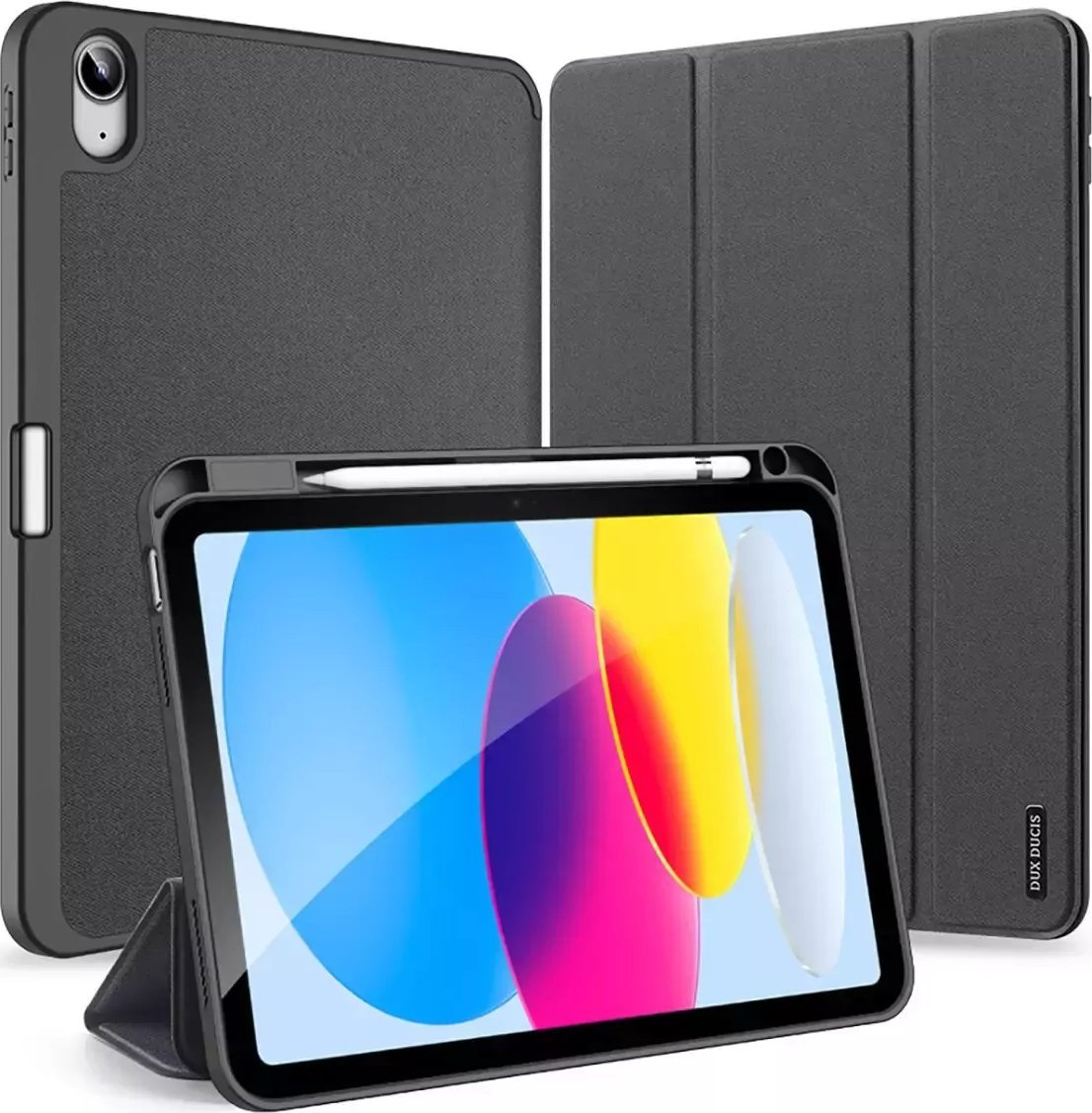 Dux Ducis Pouzdro na tablet Pouzdro Dux Ducis Domo pro iPad 10.9   2022 (10. generace) chytrý kryt a stojánek černý