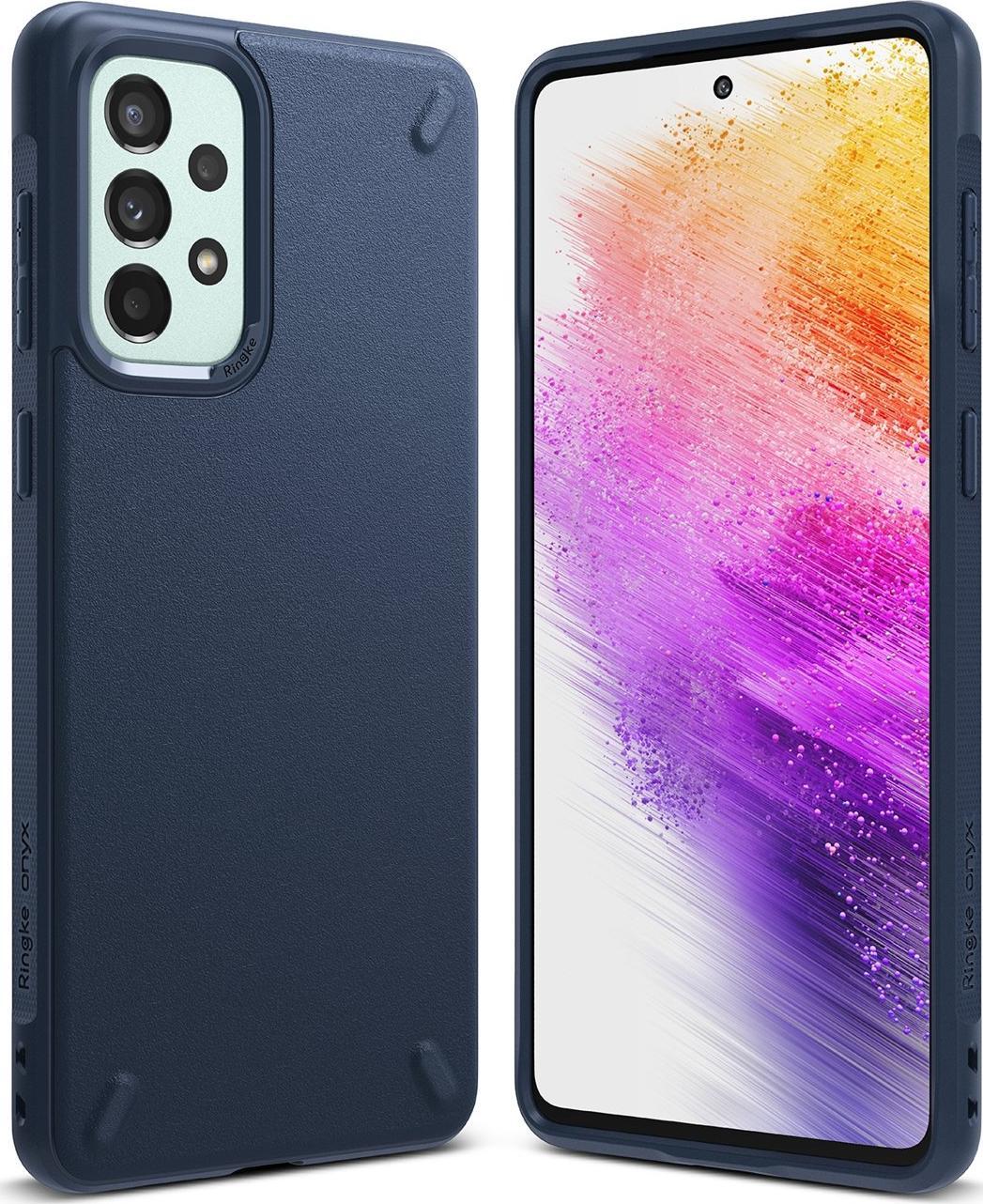 Odolný kryt púzdra Ringke Ringke Onyx pre Samsung Galaxy A73 tmavo modrá