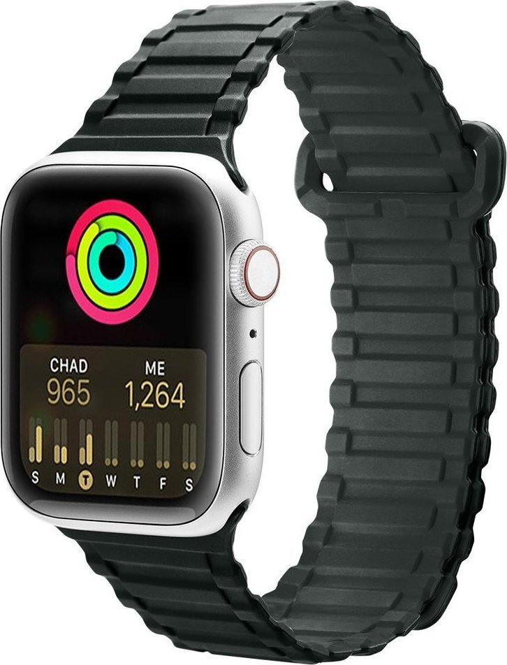 Dux Ducis Dux Ducis Strap (Armor Version) remienok Apple Watch Ultra, SE, 8, 7, 6, 5, 4, 3, 2, 1 (49, 45, 44, 42 mm) silikónový magnetický remienok náramok zelený