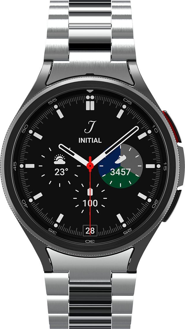 Pásek Spigen Modern Fit 316L, stříbrný - Samsung Galaxy Watch6 Classic 47 mm