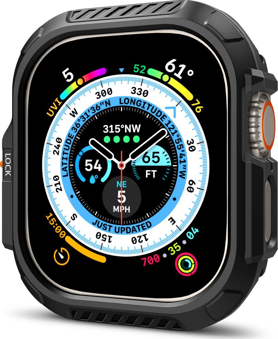 Spigen Pouzdro Lock Fit, černé - Apple Watch Ultra 2/Ultra 49 mm