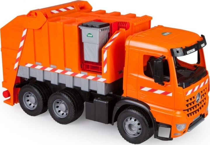 Lena GIGA TRUCKS Popelářské auto Arocs se štítky Model popelářského vozu Předmontovaný Mercedes-Benz Arocs 3 roky Černá Šedá Oranžová Evropa