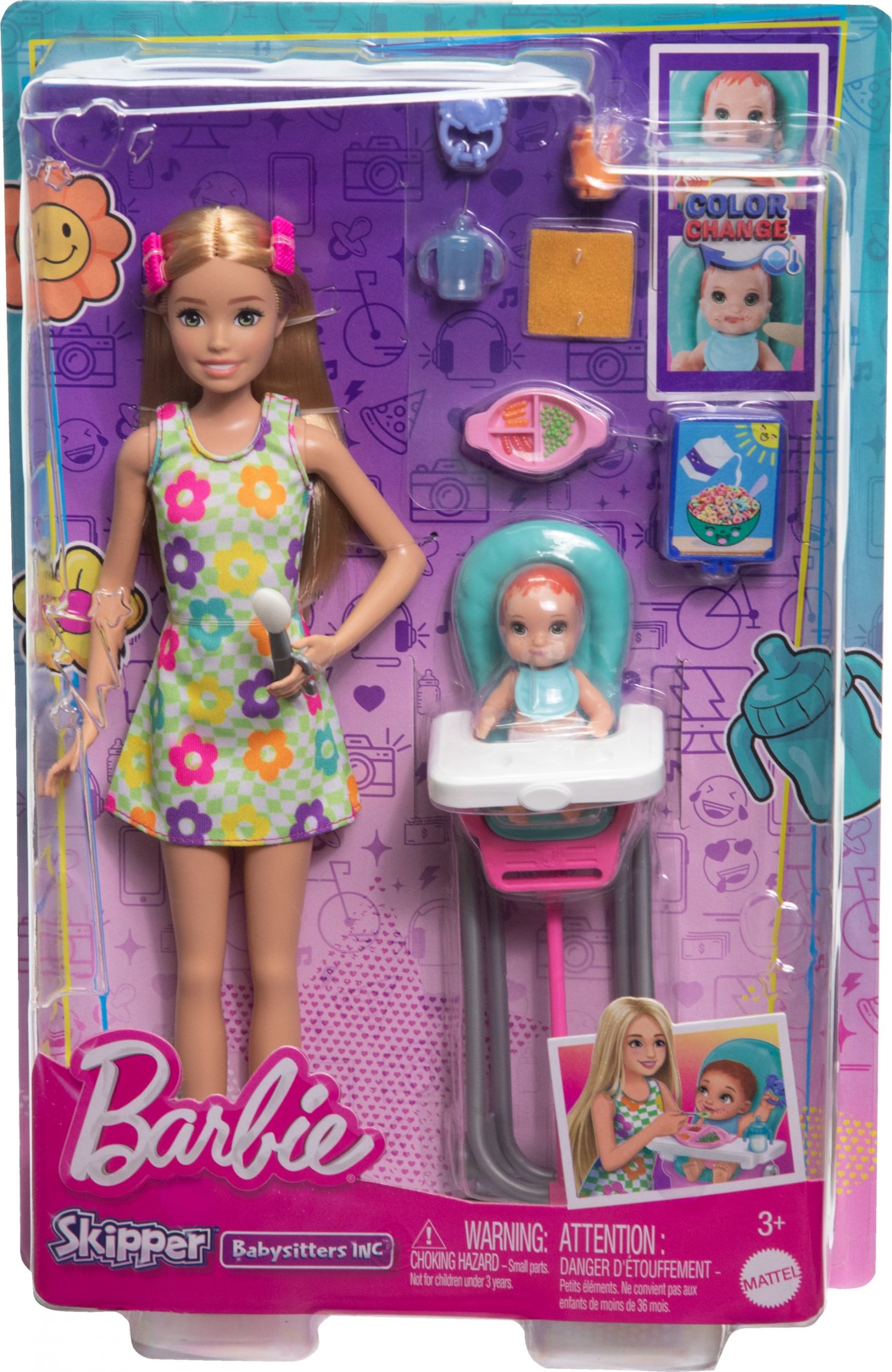 Panenka Mattel Barbie Family & Friends Nový kapitán Babysitters Inc. Playset Panenka