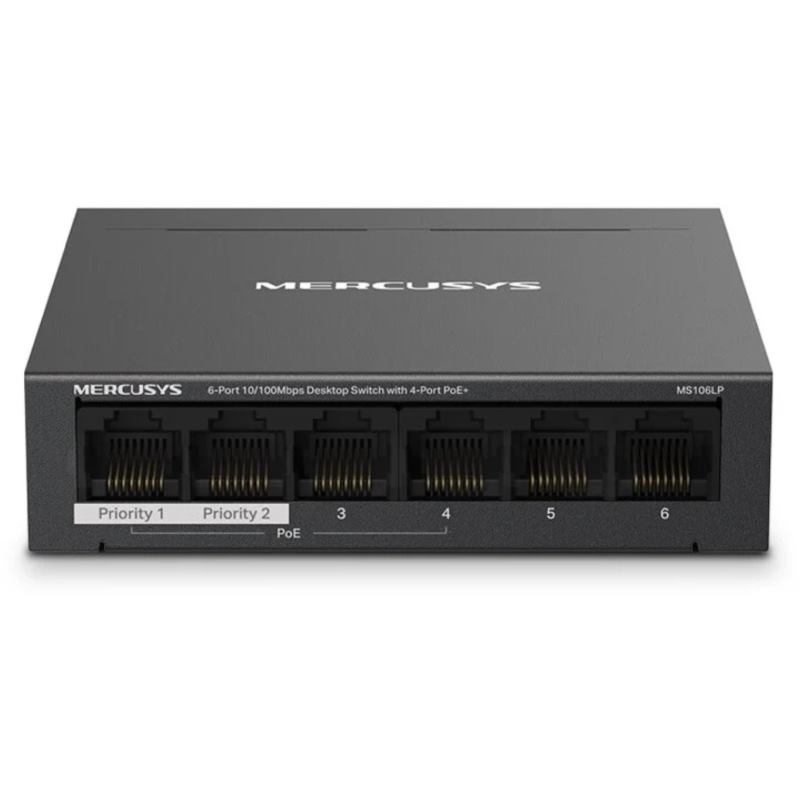 Switch TP-Link Mercusys MS106LP 2x LAN, 4x LAN s PoE, 40W