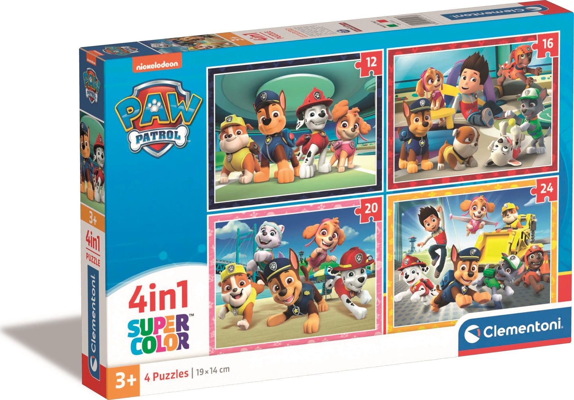 Clementoni Supercolor 4v1 - Paw Patrol, Puzzle