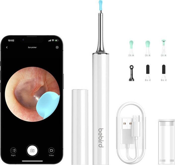Otoskop na čistenie uší Bebird T15 (biely)